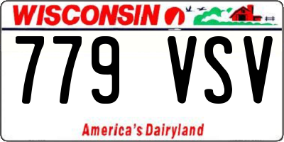 WI license plate 779VSV