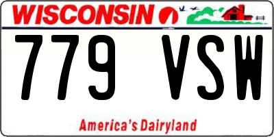 WI license plate 779VSW
