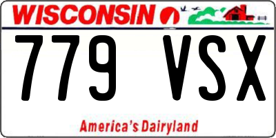 WI license plate 779VSX