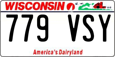 WI license plate 779VSY