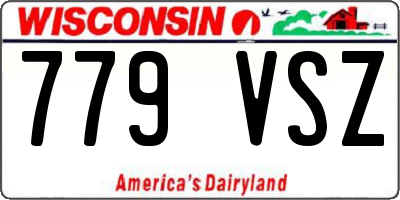 WI license plate 779VSZ