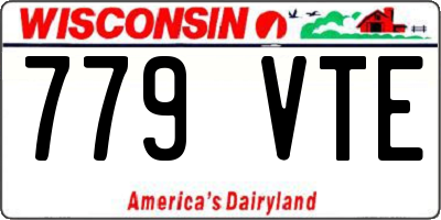 WI license plate 779VTE