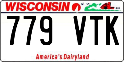 WI license plate 779VTK