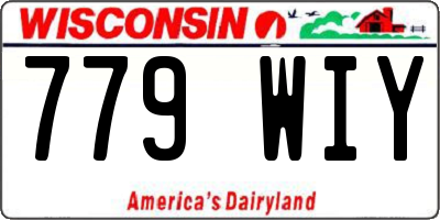 WI license plate 779WIY
