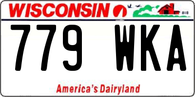 WI license plate 779WKA