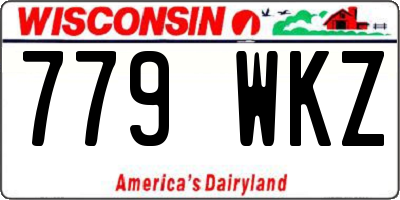 WI license plate 779WKZ