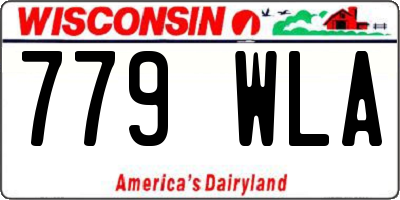 WI license plate 779WLA