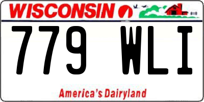 WI license plate 779WLI