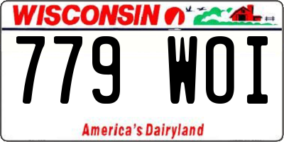 WI license plate 779WOI