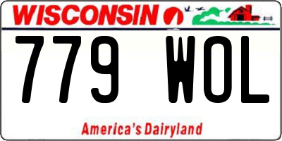 WI license plate 779WOL