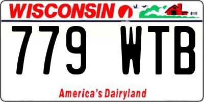WI license plate 779WTB