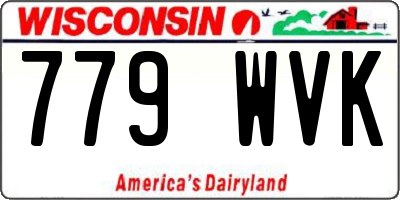 WI license plate 779WVK