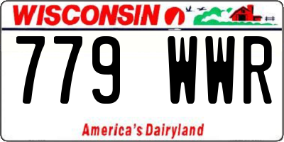 WI license plate 779WWR