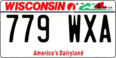 WI license plate 779WXA