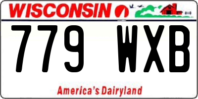 WI license plate 779WXB