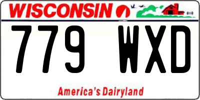 WI license plate 779WXD