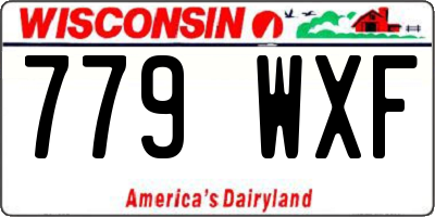 WI license plate 779WXF