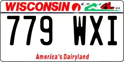 WI license plate 779WXI