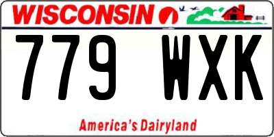 WI license plate 779WXK