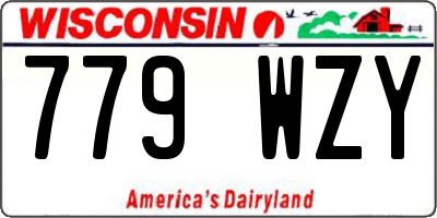 WI license plate 779WZY