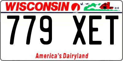 WI license plate 779XET