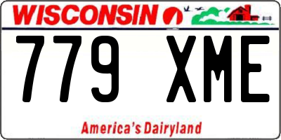 WI license plate 779XME