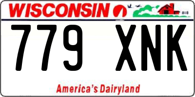 WI license plate 779XNK