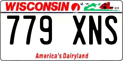 WI license plate 779XNS