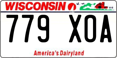 WI license plate 779XOA