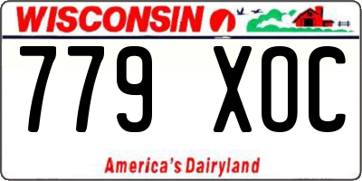 WI license plate 779XOC