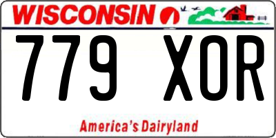 WI license plate 779XOR