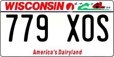 WI license plate 779XOS