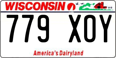 WI license plate 779XOY