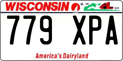 WI license plate 779XPA