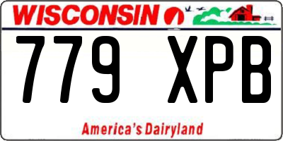 WI license plate 779XPB