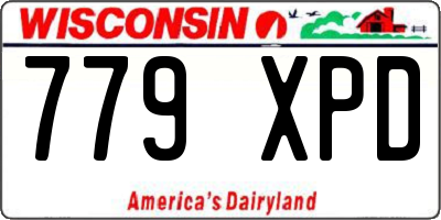WI license plate 779XPD