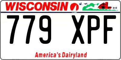 WI license plate 779XPF