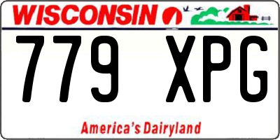 WI license plate 779XPG