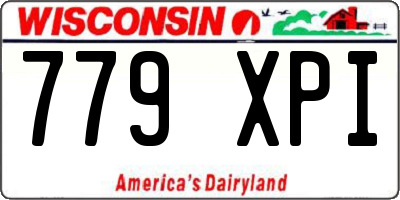 WI license plate 779XPI