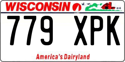 WI license plate 779XPK