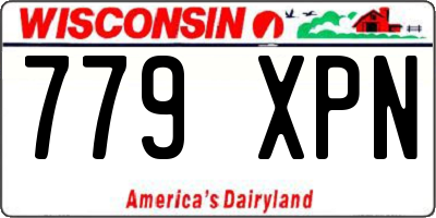 WI license plate 779XPN