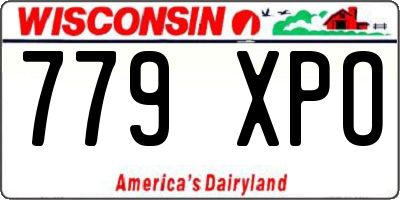 WI license plate 779XPO