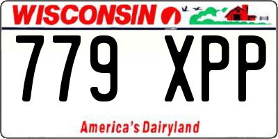 WI license plate 779XPP