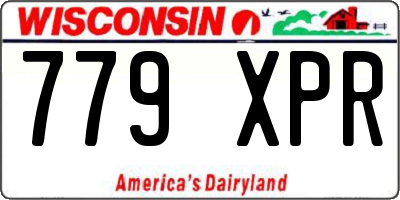 WI license plate 779XPR