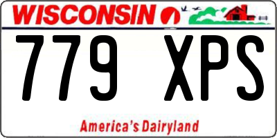 WI license plate 779XPS
