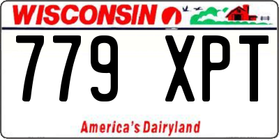 WI license plate 779XPT