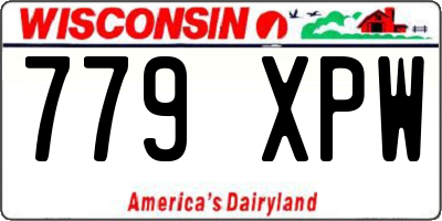 WI license plate 779XPW