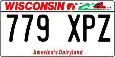 WI license plate 779XPZ