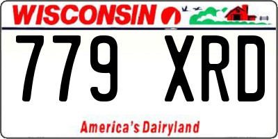 WI license plate 779XRD