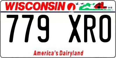 WI license plate 779XRO